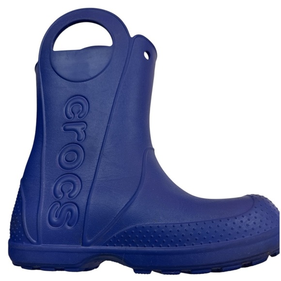 Crocs Child’s Unisex Handle It Easy On Rain Boots Size 1 Blue - Picture 2 of 7